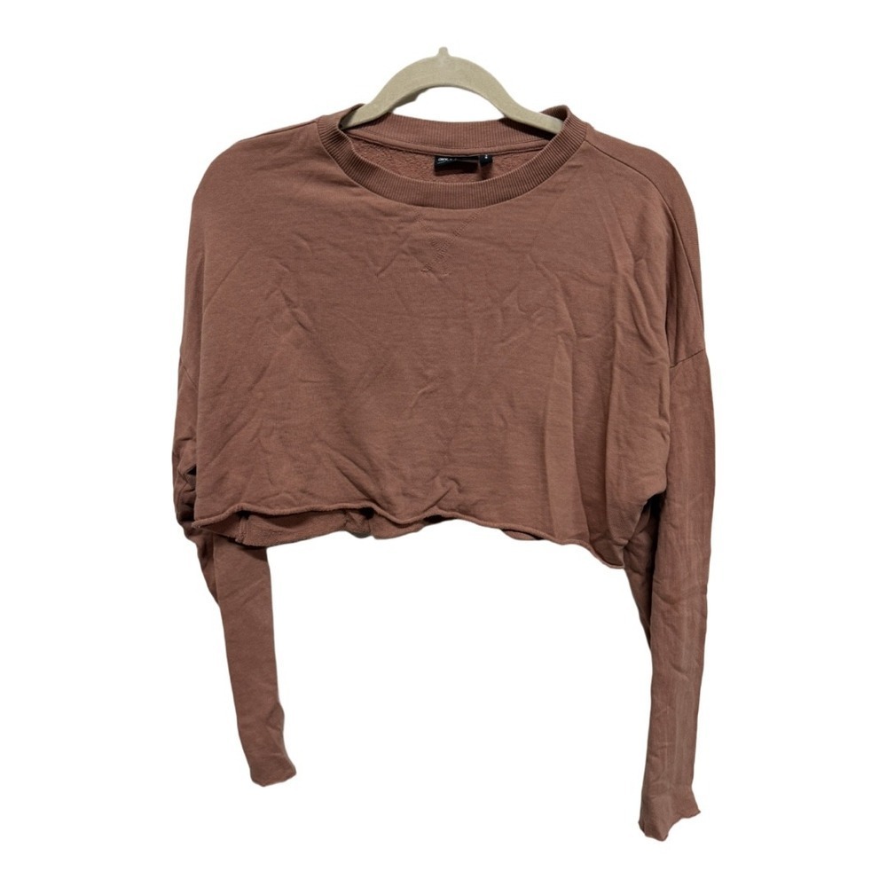 ASOS Design Essentials Cropped Mauve Long Sleeve Sweatshirt Size US 2